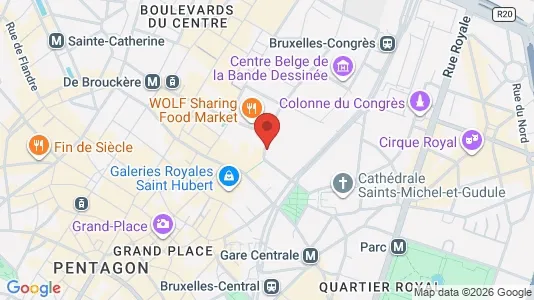 Apartments for rent i Stad Brussel - kort over placeringen