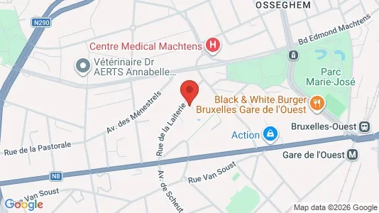 Apartments for rent i Brussels Anderlecht - kort over placeringen