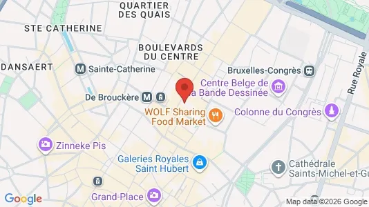 Apartments for rent i Stad Brussel - kort over placeringen