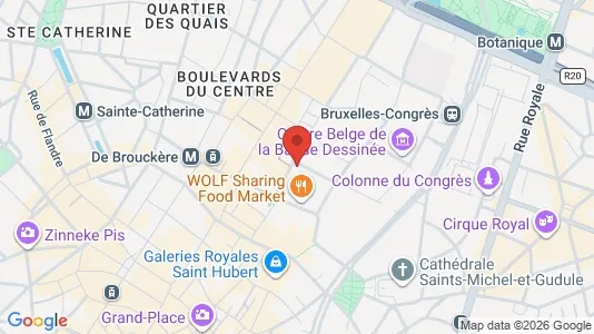 Apartments for rent i Stad Brussel - kort over placeringen