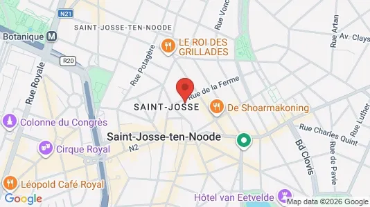 Apartments for rent i Brussels Sint-Joost-ten-Node - kort over placeringen