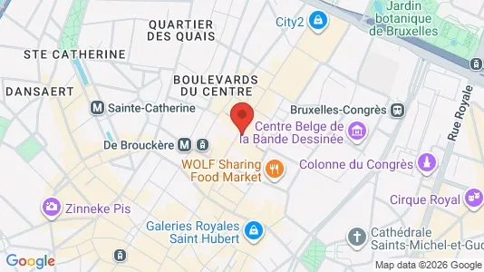 Apartments for rent i Stad Brussel - kort over placeringen