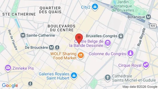 Apartments for rent i Stad Brussel - kort over placeringen