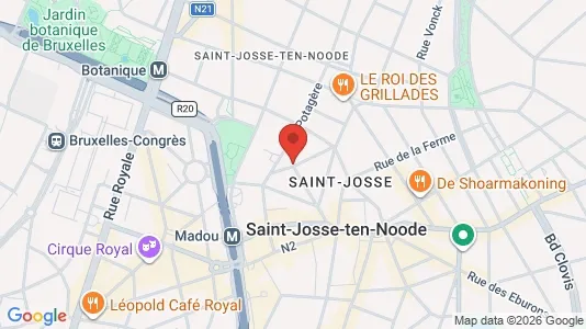 Apartments for rent i Brussels Sint-Joost-ten-Node - kort over placeringen