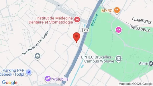 Apartments for rent i Brussels Sint-Lambrechts-Woluwe - kort over placeringen
