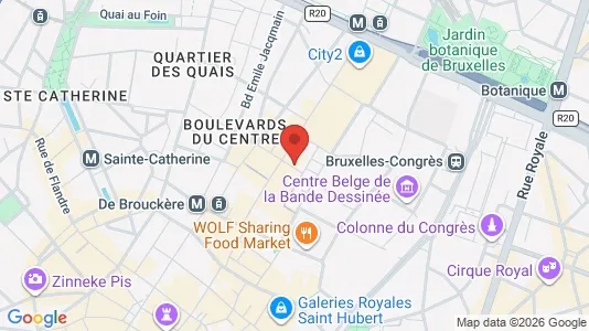 Apartments for rent i Stad Brussel - kort over placeringen
