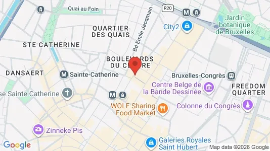 Apartments for rent i Stad Brussel - kort over placeringen