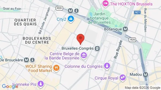 Apartments for rent i Stad Brussel - kort over placeringen