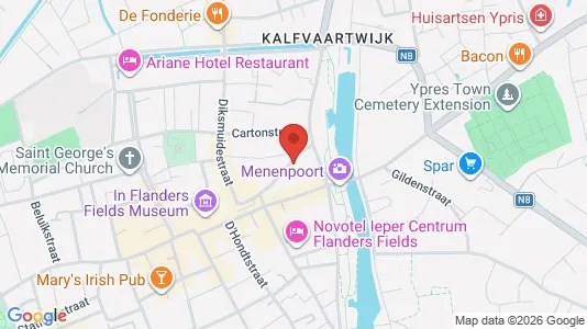 Apartments for rent i Ieper - kort over placeringen