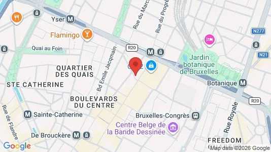 Apartments for rent i Stad Brussel - kort over placeringen