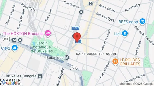 Apartments for rent i Brussels Sint-Joost-ten-Node - kort over placeringen
