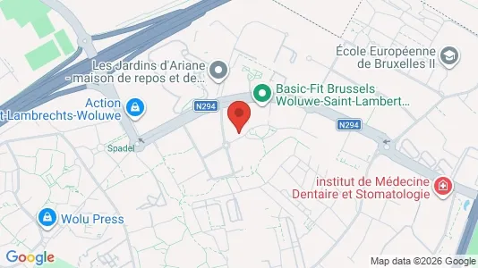 Apartments for rent i Brussels Sint-Lambrechts-Woluwe - kort over placeringen