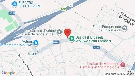 Apartments for rent i Brussels Sint-Lambrechts-Woluwe - kort over placeringen