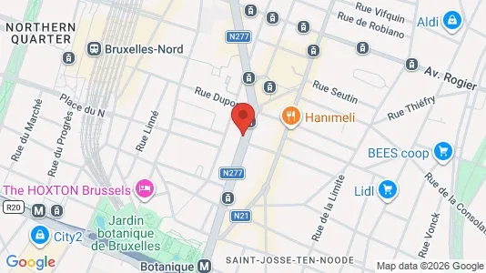 Apartments for rent i Brussels Sint-Joost-ten-Node - kort over placeringen