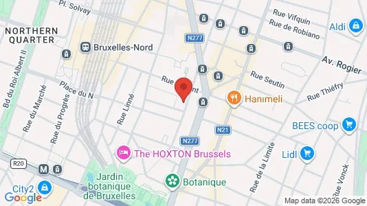 Apartments for rent i Brussels Schaarbeek - kort over placeringen