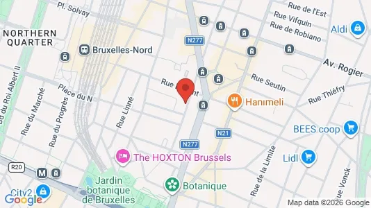 Apartments for rent i Brussels Schaarbeek - kort over placeringen