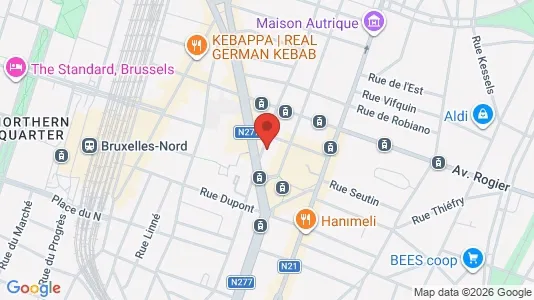 Apartments for rent i Brussels Schaarbeek - kort over placeringen