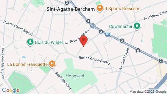 Apartments for rent i Brussels Sint-Agatha-Berchem - kort over placeringen