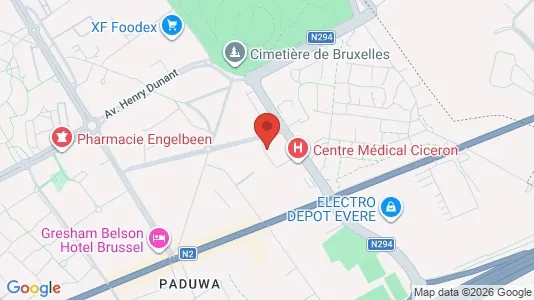 Apartments for rent i Brussels Evere - kort over placeringen