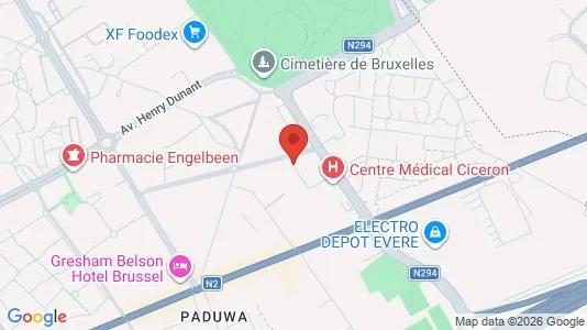 Apartments for rent i Brussels Evere - kort over placeringen