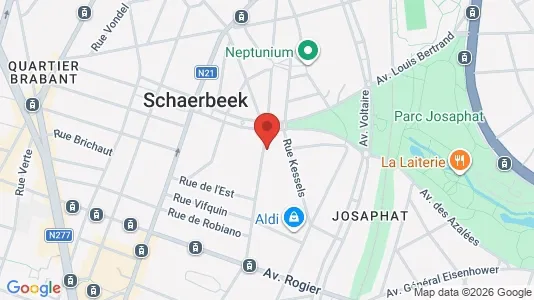 Apartments for rent i Brussels Schaarbeek - kort over placeringen