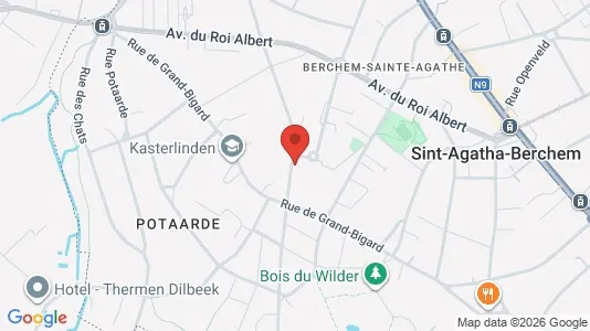 Apartments for rent i Brussels Sint-Agatha-Berchem - kort over placeringen