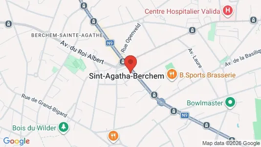 Apartments for rent i Brussels Sint-Agatha-Berchem - kort over placeringen