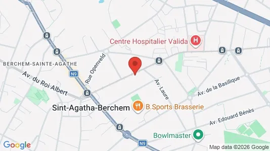Apartments for rent i Brussels Sint-Agatha-Berchem - kort over placeringen