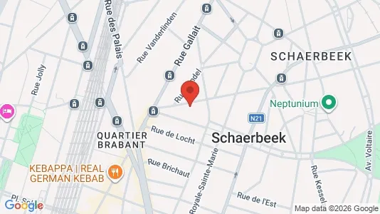Apartments for rent i Brussels Schaarbeek - kort over placeringen