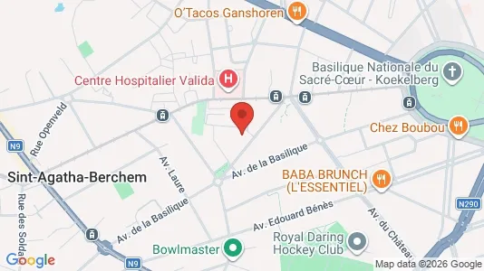 Apartments for rent i Brussels Sint-Agatha-Berchem - kort over placeringen