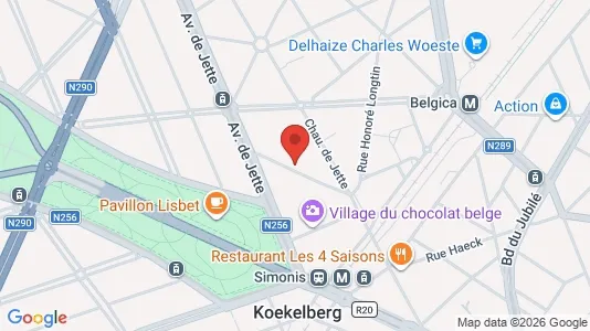 Apartments for rent i Brussels Koekelberg - kort over placeringen