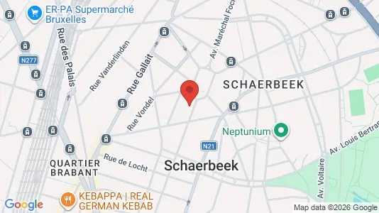 Apartments for rent i Brussels Sint-Joost-ten-Node - kort over placeringen