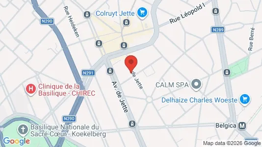 Apartments for rent i Brussels Jette - kort over placeringen