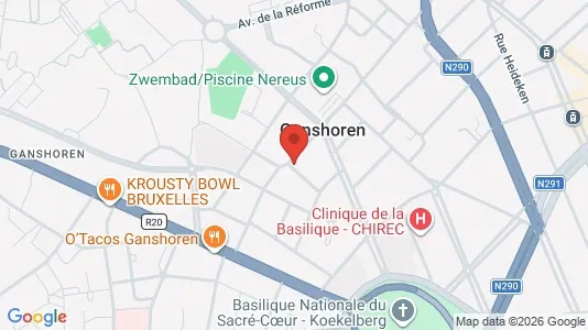 Apartments for rent i Brussels Ganshoren - kort over placeringen