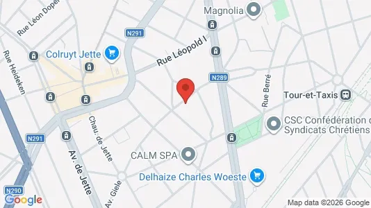 Apartments for rent i Brussels Jette - kort over placeringen