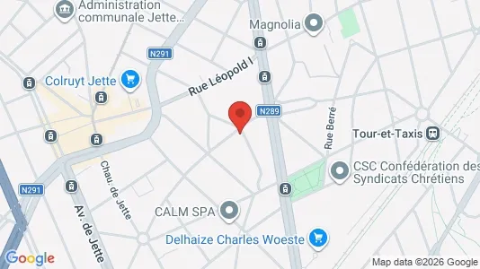 Apartments for rent i Brussels Jette - kort over placeringen