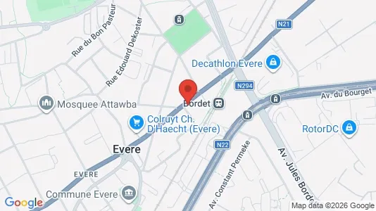 Apartments for rent i Brussels Evere - kort over placeringen