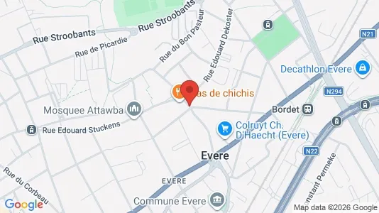 Apartments for rent i Brussels Evere - kort over placeringen