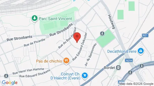 Apartments for rent i Brussels Evere - kort over placeringen