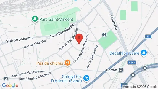 Apartments for rent i Brussels Evere - kort over placeringen