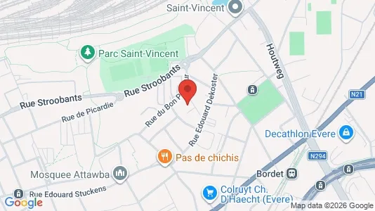 Apartments for rent i Brussels Evere - kort over placeringen