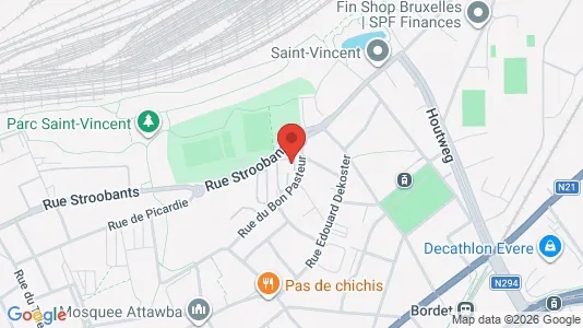 Apartments for rent i Brussels Evere - kort over placeringen