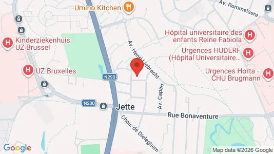 Apartments for rent i Brussels Jette - kort over placeringen