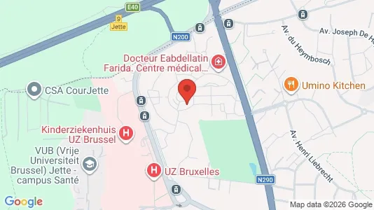 Apartments for rent i Brussels Jette - kort over placeringen