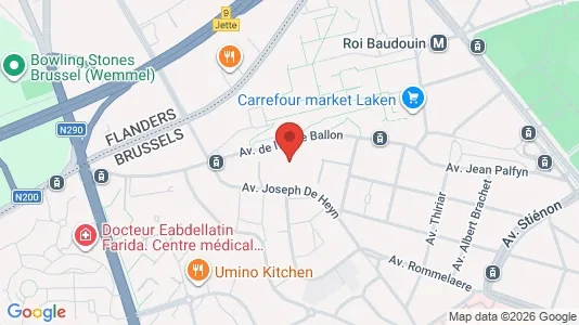 Apartments for rent i Brussels Jette - kort over placeringen