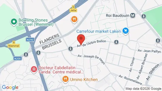 Apartments for rent i Brussels Jette - kort over placeringen
