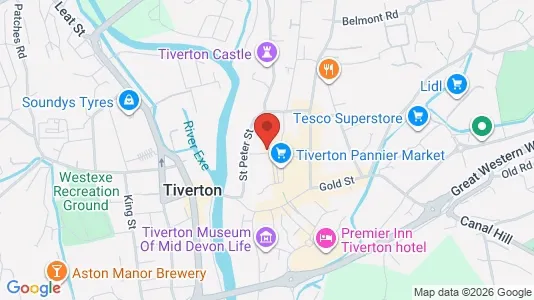 Apartments for rent i Tiverton - Devon - kort over placeringen