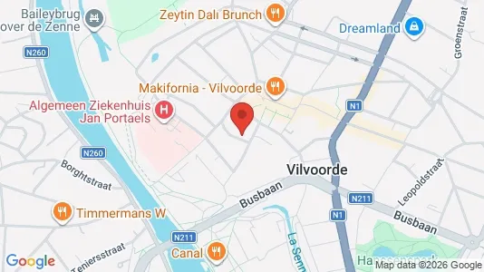 Apartments for rent i Vilvoorde - kort over placeringen