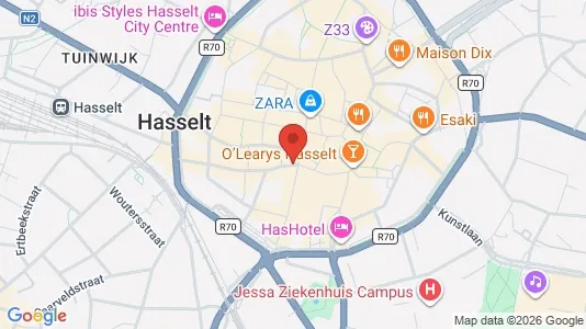 Apartments for rent i Hasselt - kort over placeringen