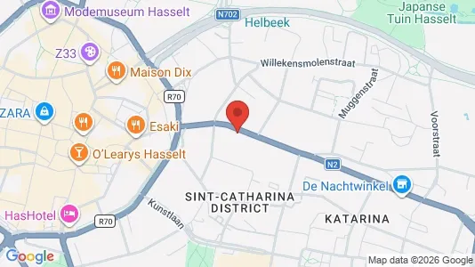 Apartments for rent i Hasselt - kort over placeringen